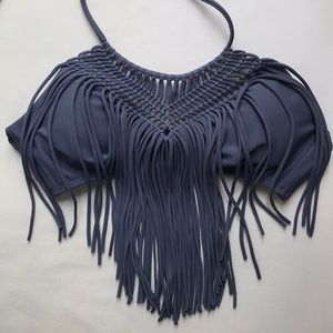 Luli Fama fringe bikini top